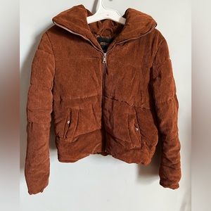 Brown Corduroy Puffer Jacket